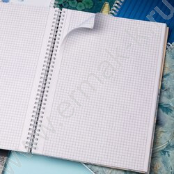 Тетрадь  96л А4 клетка/спираль/тв.обл. "Королевские пионы" /перфорация на отрыв,мат.ламин./ NEW | Фото 2