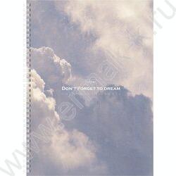 Тетрадь  96л А4 клетка/спираль/тв.обл. "Dream" /перфорация на отрыв,мат.ламин./ NEW | Фото 1