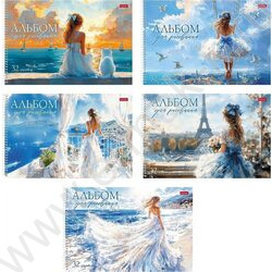 Альбом д/рисования-спираль пл.об. 32л "Прекрасные незнакомки" ассорти NEW | Фото 1