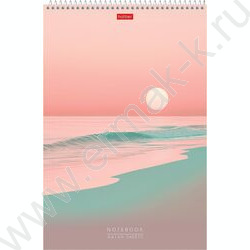 Блокнот  60л А4 спираль "Медовый закат" клетка,УФ-лак,жесткая подложка NEW | Фото 1