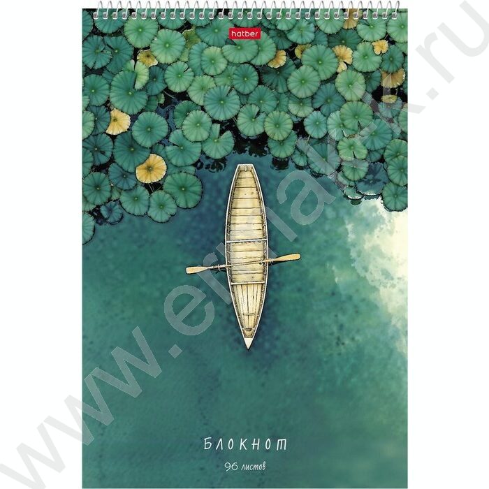 Блокнот  96л А4 спираль "Дыхание тишины" клетка,УФ-лак,жесткая подложка | Фото 1