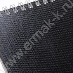 Блокнот  40л А6 спираль бумвинил "METALLIC Черный" NEW | Фото 2