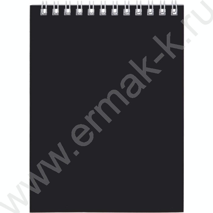 Блокнот  40л А6 спираль "Черный бархат" ламинац.SOFT-TOUCH | Фото 1