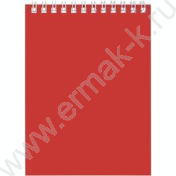 Блокнот  40л А6 спираль "Красный шелк" ламинац.SOFT-TOUCH NEW | Фото 1