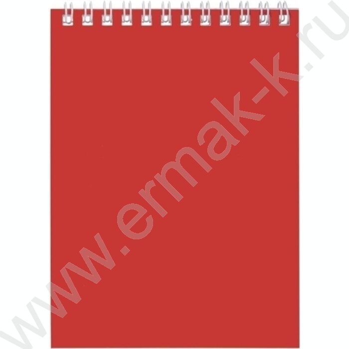 Блокнот  40л А6 спираль "Красный шелк" ламинац.SOFT-TOUCH | Фото 1