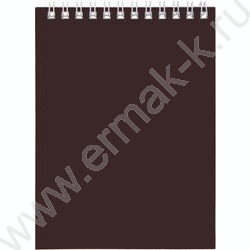 Блокнот  40л А6 спираль "Каштановый мед" ламинац.SOFT-TOUCH NEW | Фото 1