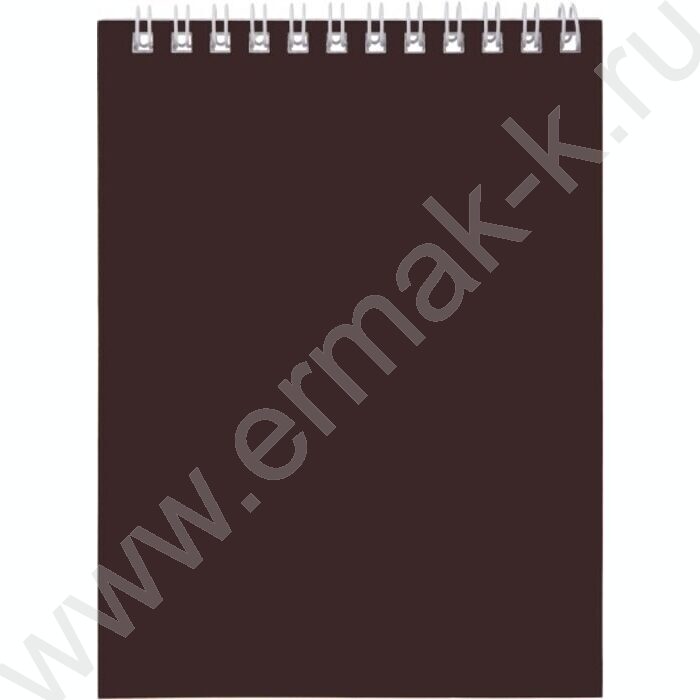 Блокнот  40л А6 спираль "Каштановый мед" ламинац.SOFT-TOUCH | Фото 1