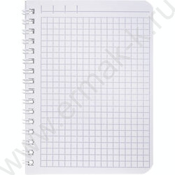 Зап. книжка  80л А6 спираль /ламинац.SOFT-TOUCH /перфорация "Арктический белый" NEW | Фото 2