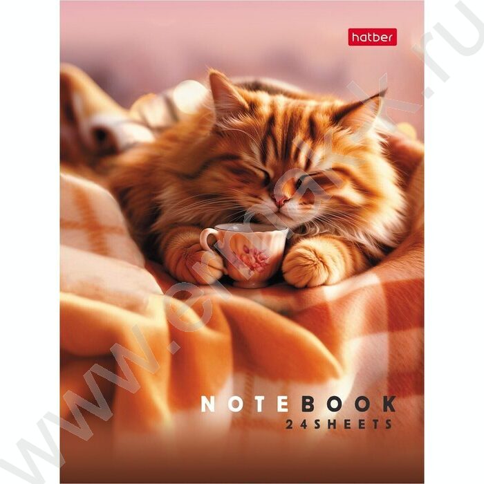 Зап. книжка  24л А6 "Маленькие ушки" клетка,глянц.ламин.,ассорти | Фото 2