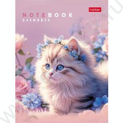 Зап. книжка  24л А6 "Маленькие ушки" клетка,глянц.ламин.,ассорти NEW | Фото 4