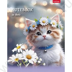 Зап. книжка  24л А6 "Маленькие ушки" клетка,глянц.ламин.,ассорти NEW | Фото 6