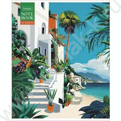 Тетрадь  48л клетка "Солнечные кварталы" /тиснение/ 5видов NEW | Фото 4