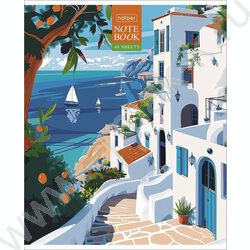 Тетрадь  48л клетка "Солнечные кварталы" /тиснение/ 5видов NEW | Фото 6