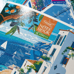 Тетрадь  48л клетка "Солнечные кварталы" /тиснение/ 5видов NEW | Фото 8