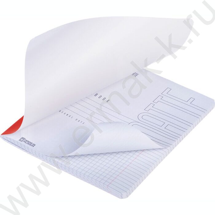 Тетрадь  96л клетка "Красный шелк" /ламинац.SOFT-TOUCH/ | Фото 2