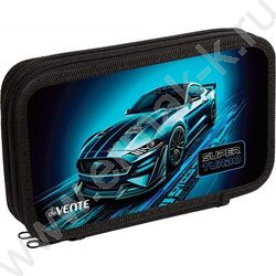 Пенал б/наполн. 2молнии  205x108мм "Super Turbo", картон с покрытием из фольги с конгрев. тиснен NEW | Фото 1