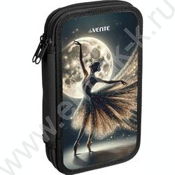 Пенал б/наполн. 2молнии  205x108мм "Ballet", картон с покрытием из фольги с конгрев. тиснением NEW | Фото 1