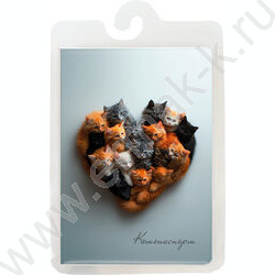 Обложка д/паспорта ПВХ "Кошачья любовь" NEW | Фото 1