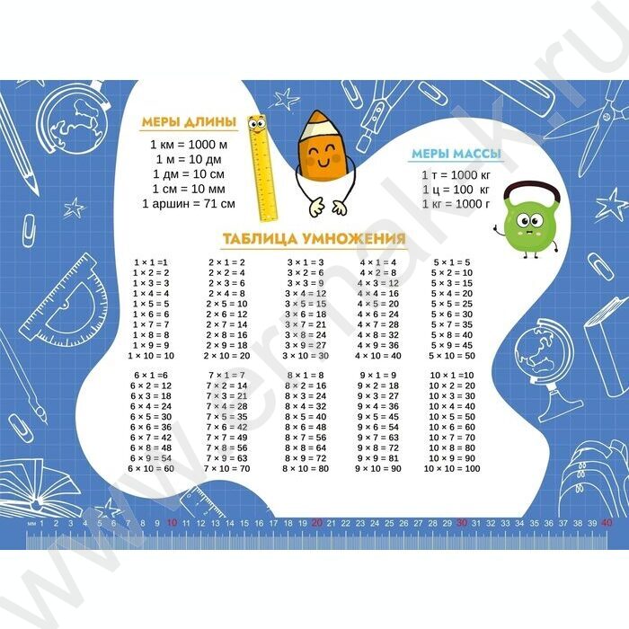 Накладка на стол 430*320мм Умножайка | Фото 1