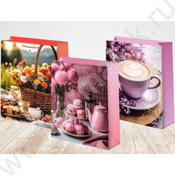 Пакет подарочный бумажный 12*15см Женский микс NEW | Фото 1