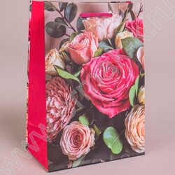 Пакет подарочный бумажный 14*20см Женский микс NEW | Фото 4