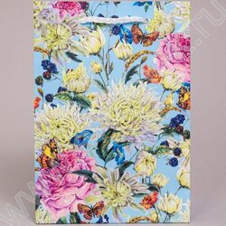 Пакет подарочный бумажный 14*20см Женский микс NEW | Фото 3