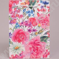 Пакет подарочный бумажный 14*20см Женский микс NEW | Фото 5