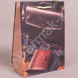 Пакет подарочный бумажный 14*20см Мужской микс NEW | Фото 4