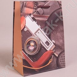 Пакет подарочный бумажный 14*20см Мужской микс NEW | Фото 5