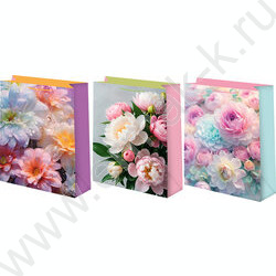Пакет подарочный бумажный 22*31см Женский микс NEW | Фото 1