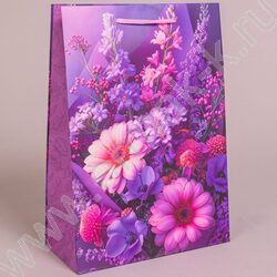 Пакет подарочный бумажный 22*31см Женский микс NEW | Фото 4