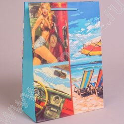 Пакет подарочный бумажный 22*31см Мужской микс NEW | Фото 4