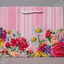 Пакет подарочный бумажный 23*18см Женский микс NEW | Фото 3