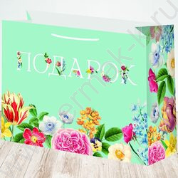 Пакет подарочный бумажный 23*18см Женский микс NEW | Фото 1