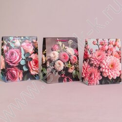 Пакет подарочный бумажный 26*32см Женский микс NEW | Фото 2