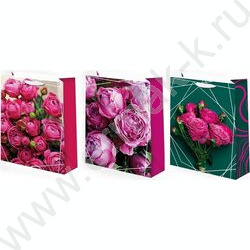 Пакет подарочный бумажный 26*32см Женский микс NEW | Фото 1