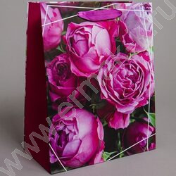 Пакет подарочный бумажный 26*32см Женский микс NEW | Фото 4