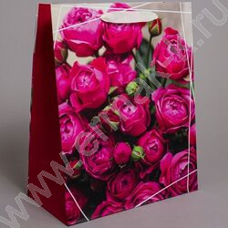 Пакет подарочный бумажный 26*32см Женский микс NEW | Фото 5