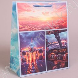 Пакет подарочный бумажный 26*32см Мужской микс NEW | Фото 5