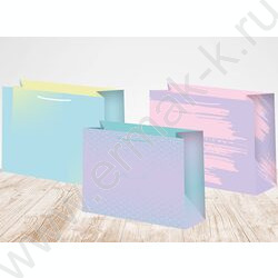 Пакет подарочный бумажный 32*26см Общий микс NEW | Фото 1