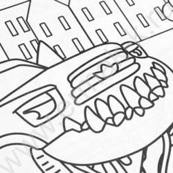 Раскраска А4 Монстры на дорогах NEW | Фото 6