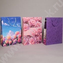 Пакет подарочный бумажный 33*45см Женский микс NEW | Фото 2