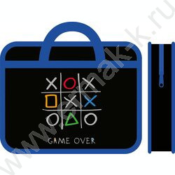 Папка д/тетрадей А4 пластик с ручками Game over NEW | Фото 1