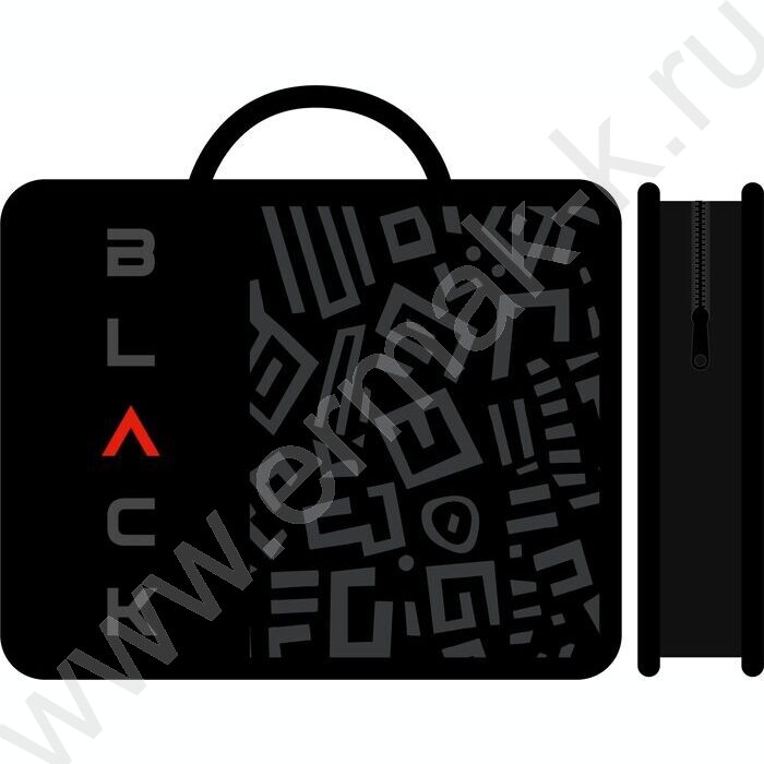 Папка д/тетрадей А4 пластик с ручками Black | Фото 1