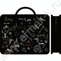 Папка д/тетрадей А4 пластик с ручками Клёвая школа NEW | Фото 1