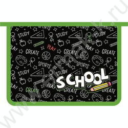 Папка д/тетрадей А4 пластик молния сверху School NEW | Фото 1