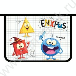 Папка д/тетрадей А4 пластик молния сверху Весёлые фигуры NEW | Фото 1