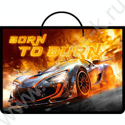 Папка д/тетрадей А4 пластик ручка-шнурок Огненная машина NEW | Фото 1