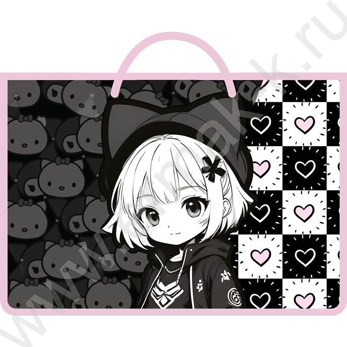 Папка д/тетрадей А4 пластик ручка-шнурок Эмми NEW | Фото 1