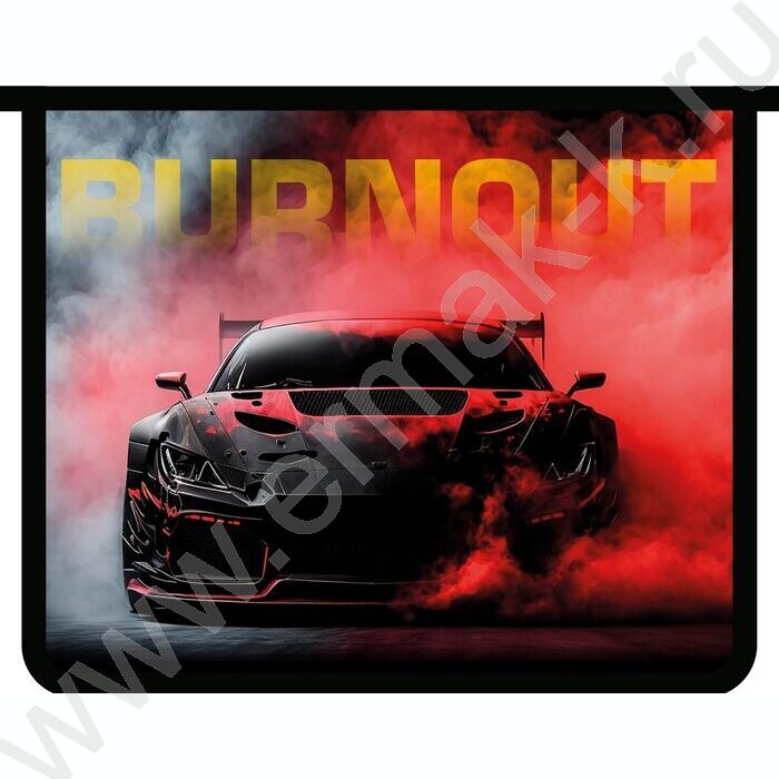 Папка д/тетрадей А5 пластик молния сверху Burnout NEW | Фото 1